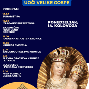 Cjelonoćno klanjanje uoči Velike Gospe u Remetama